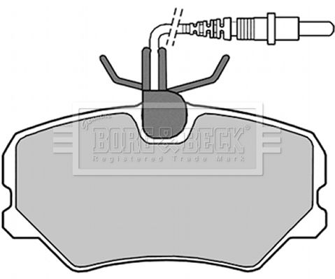 BORG & BECK Комплект тормозных колодок, дисковый тормоз BBP1346